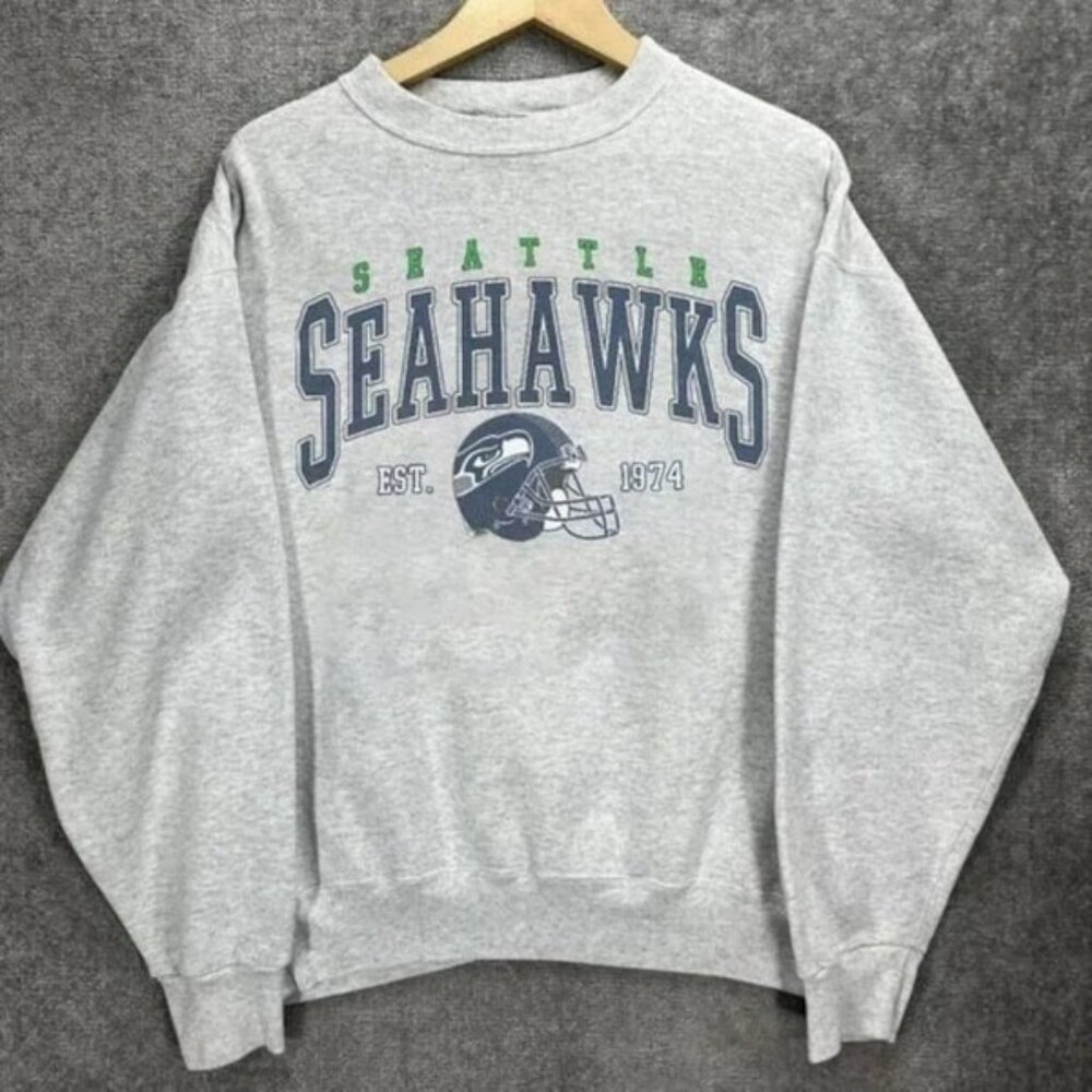 Seattle Seahawks Football NFL Retro Throwback Team Logo Fan Gear Sweatshirt 159